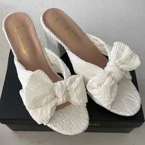 Lulus Dorothea Ivory Heeled Sandals size 8.5